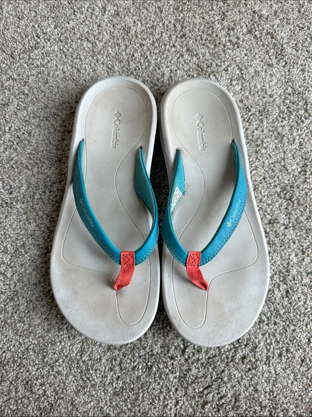 Columbia Women’s Teal and Coral Thong Sandals